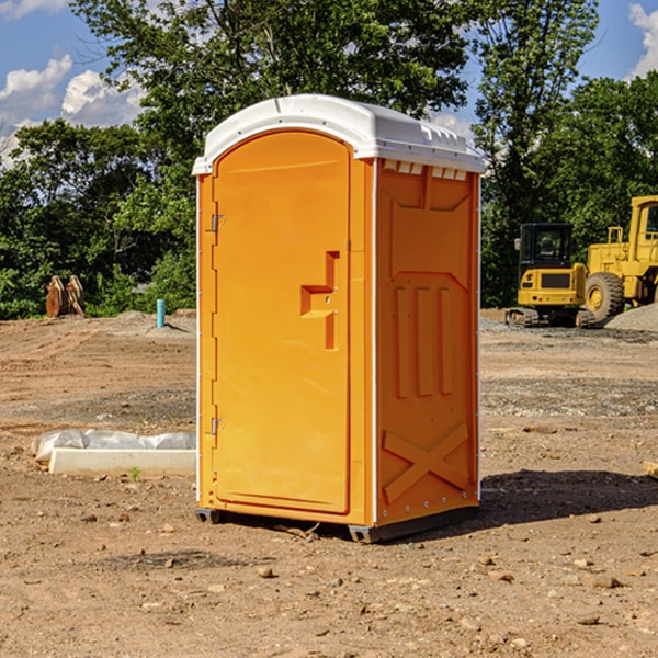 how often are the portable restrooms cleaned and serviced during a rental period in Keymar Maryland